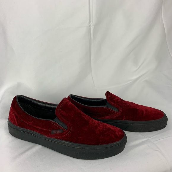 vans slip on velour vans slip on velour
